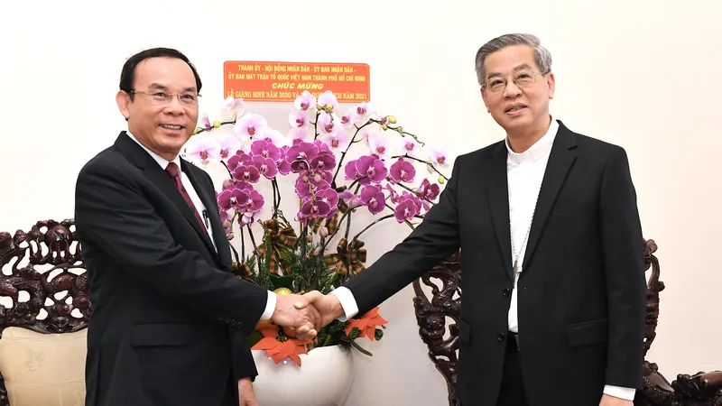 Bí thư Thành ủy TPHCM Nguyễn Văn Nên gửi lời tri ân đến đồng bào công giáo chung tay vượt qua khó khăn