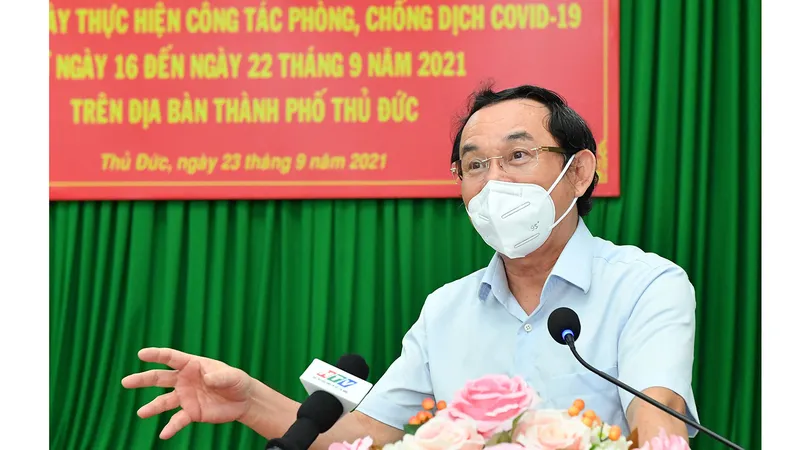 Bí thư Thành ủy TPHCM Nguyễn Văn Nên: TP Thủ Đức cơ bản kiểm soát được dịch bệnh