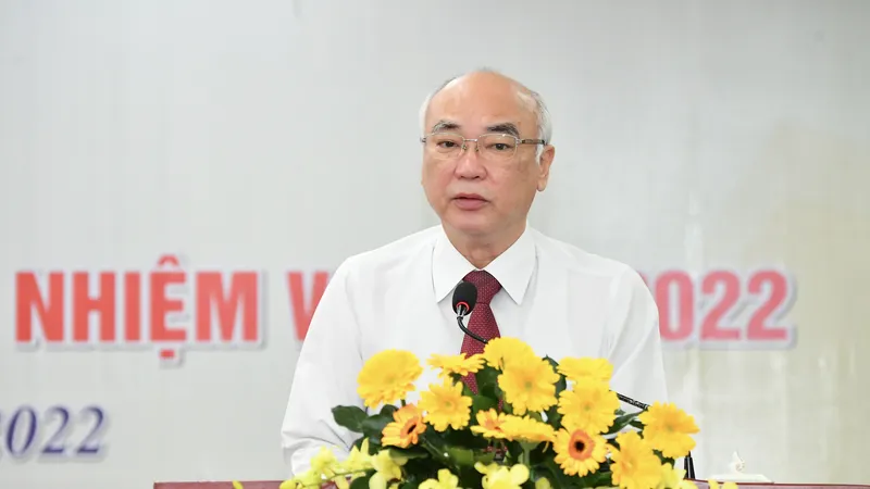 Trưởng Ban Tuyên giáo Thành ủy TPHCM Phan Nguyễn Như Khuê phát biểu tại hội nghị. Ảnh: VIỆT DŨNG