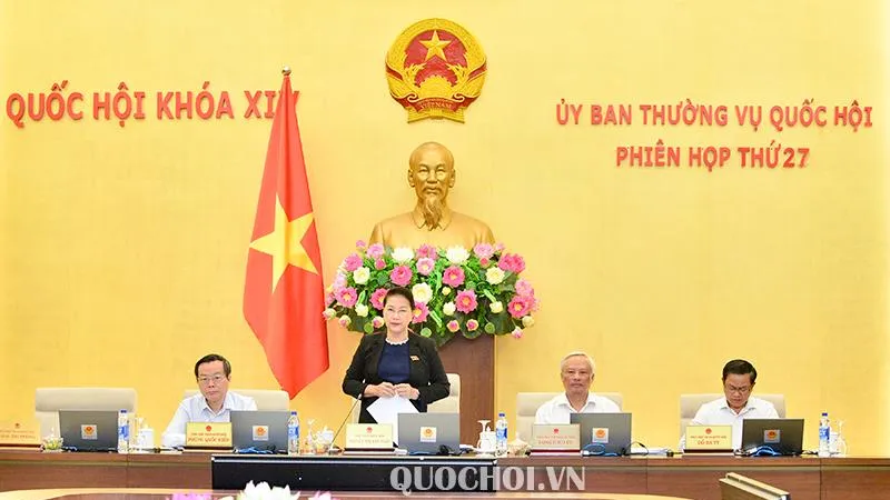 Phiên họp thứ 27 của Ủy ban Thường vụ Quốc hội. Ảnh: Quochoi.vn