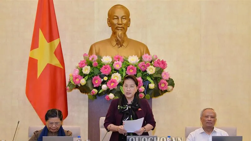 Chủ tịch Quốc hội Nguyễn Thị Kim Ngân phát biểu bế mạc Phiên họp lần thứ 33 của Uỷ ban Thường vụ Quốc hội ​