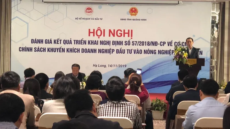 Thứ trưởng Bộ Kế hoạch và Đầu tư Võ Thành Thống phát biểu tại Hội nghị 
