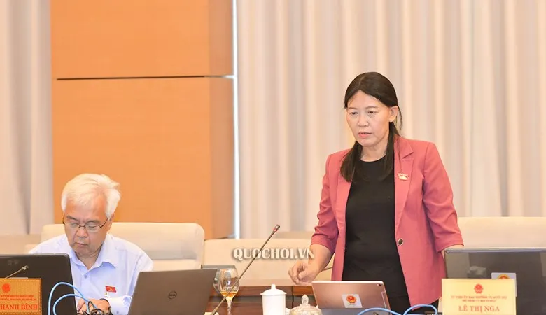 Chủ nhiệm Ủy ban Tư pháp Lê Thị Nga. Ảnh: QUOCHOI
