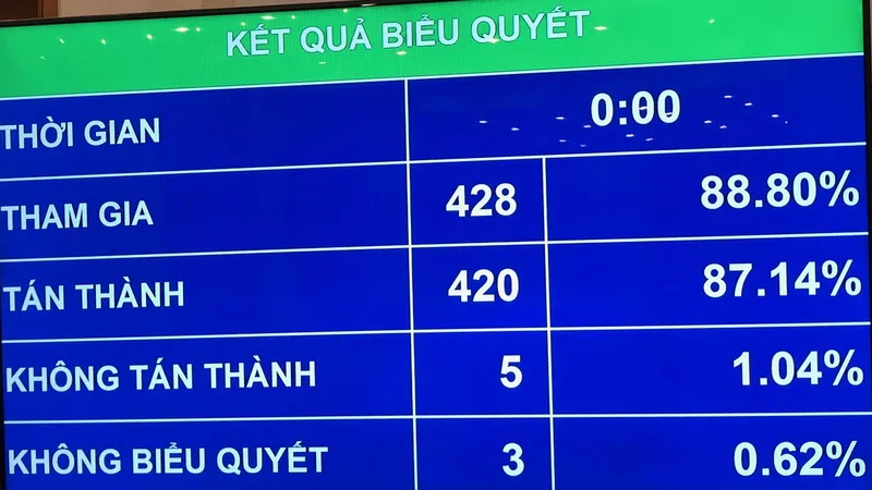 Quốc hội thông qua Nghị quyết về tổ chức chính quyền đô thị tại TPHCM ​