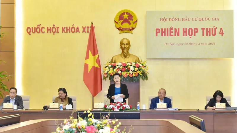 Chủ tịch Quốc hội Nguyễn Thị Kim Ngân chủ trì Phiên họp thứ 4 của Hội đồng Bầu cử Quốc gia ​ ​