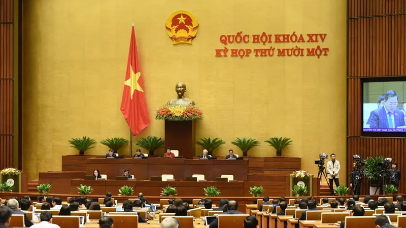 Toàn cảnh phiên họp. Ảnh: QUANG PHÚC 