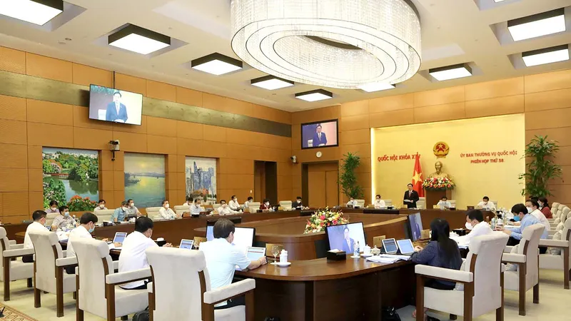 Quang cảnh phiên họp thứ 58 của Ủy ban Thường vụ Quốc hội ​
