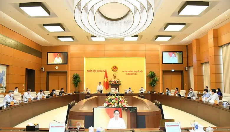 Một phiên họp của Ủy ban Thường vụ Quốc hội khóa XV