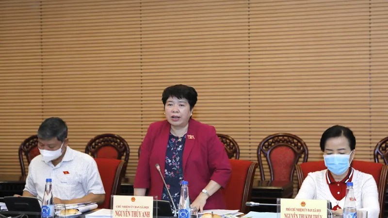 Chủ nhiệm Ủy ban Xã hội Nguyễn Thúy Anh điều hành phiên họp