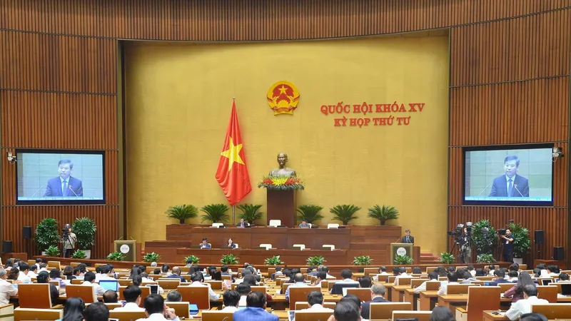 Quang cảnh phiên họp toàn thể của Quốc hội ngày 8-11. Ảnh minh họa
