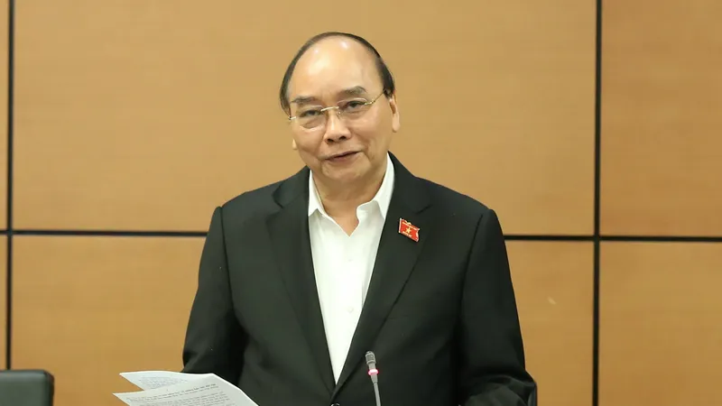 Chủ tịch nước Nguyễn Xuân Phúc phát biểu tại tổ đại biểu TPHCM về dự thảo Quy hoạch tổng thể quốc gia. Ảnh: QUANG PHÚC