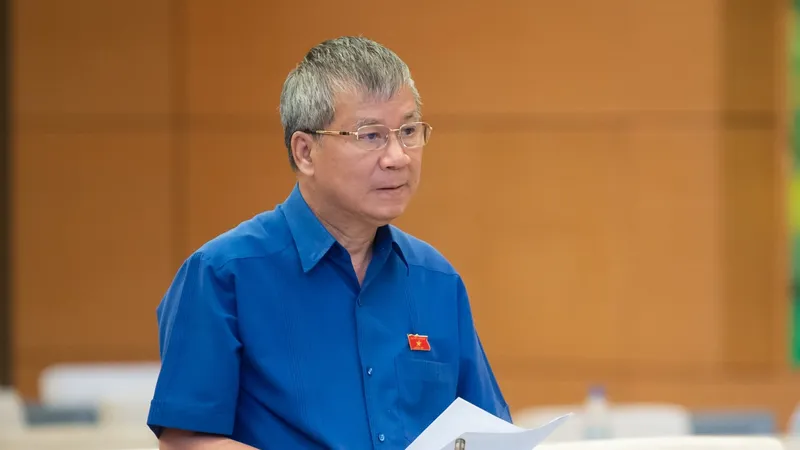 Đại biểu Quốc hội Nguyễn Anh Trí trình bày tại phiên họp