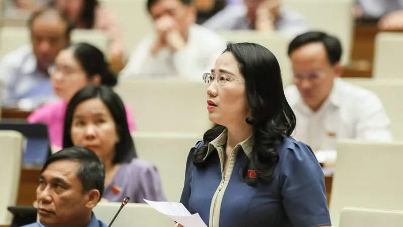 ĐB Nguyễn Thị Thủy (Bắc Kạn), Phó Chủ nhiệm Ủy ban Tư pháp của Quốc hội. Ảnh: QUANG PHÚC 