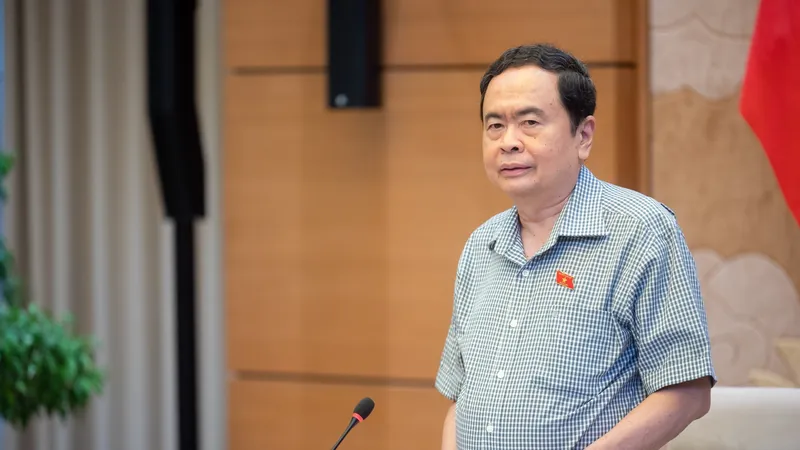 Phó Chủ tịch Thường trực Quốc hội Trần Thanh Mẫn phát biểu tại phiên họp
