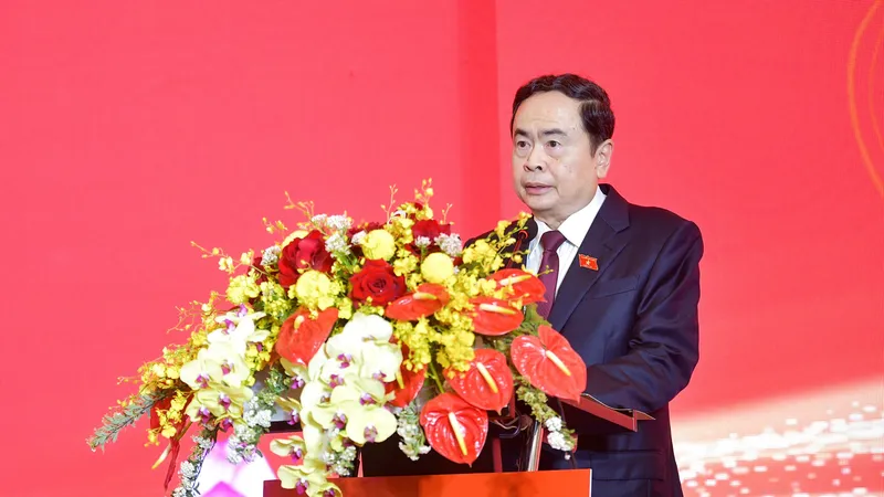 Phó Chủ tịch thường trực Quốc hội Trần Thanh Mẫn phát biểu khai mạc hội nghị. Ảnh: QUANG PHÚC