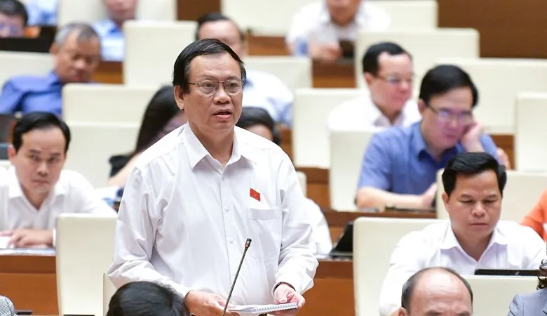 ĐB Vũ Trọng Kim (Nam Định) phát biểu tại phiên nghị trường sáng 7-6. Ảnh: Media Quốc hội 