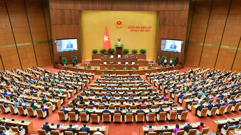 Quốc hội thảo luận tại hội trường về chủ trương đầu tư dự án xây dựng đường cao tốc Bắc – Nam phía Tây đoạn Gia Nghĩa (Đắk Nông) - Chơn Thành (Bình Phước)