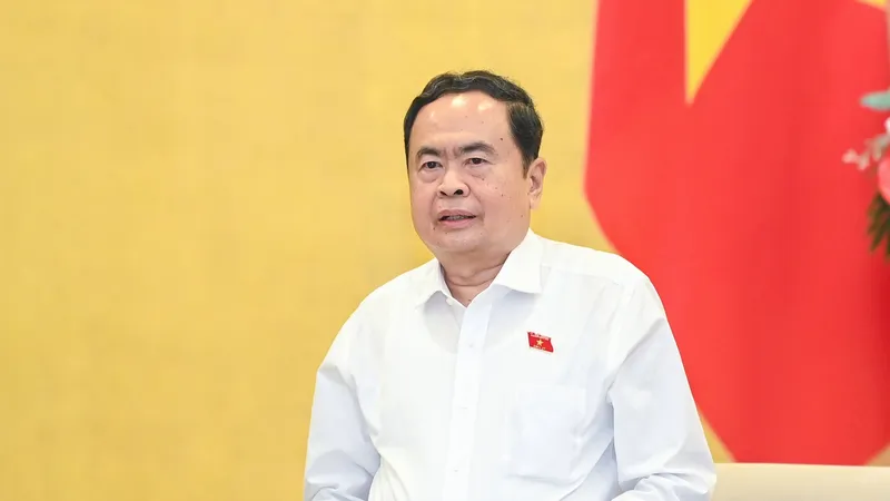 Chủ tịch Quốc hội Trần Thanh Mẫn phát biểu khai mạc phiên họp. Ảnh: QUANG PHÚC