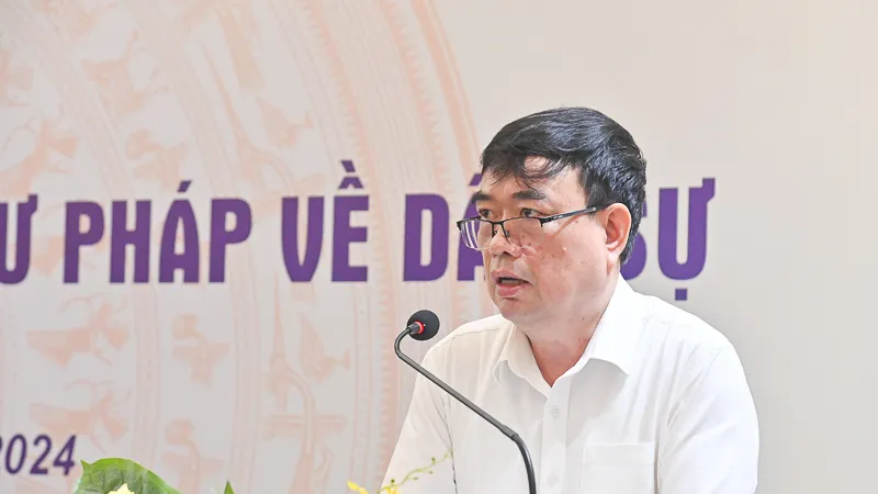 Ông Lê Mạnh Hùng, Phó Vụ trưởng Vụ Hợp tác quốc tế, Tòa án nhân dân tối cao. Ảnh: Cổng thông tin điện tử Bộ Tư pháp