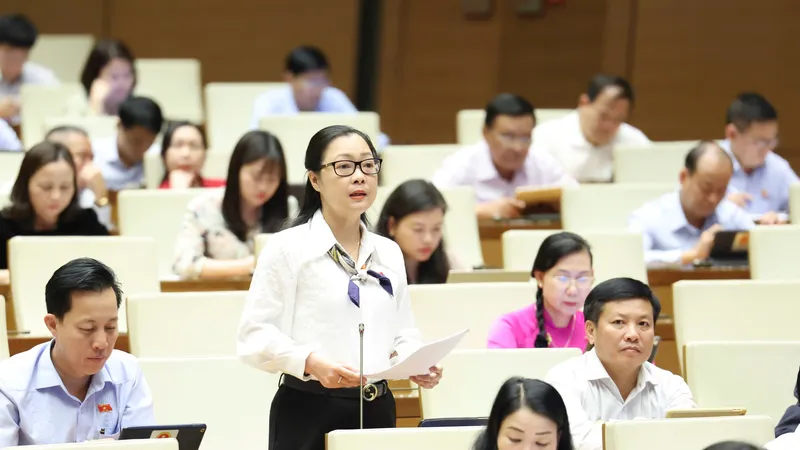 ĐB Nguyễn Thị Quyên Thanh (Vĩnh Long). Ảnh: QUANG PHÚC 