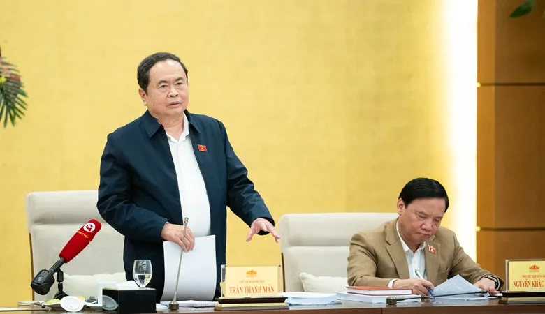 Chủ tịch Quốc hội Trần Thanh Mẫn phát biểu kết luận phiên họp 