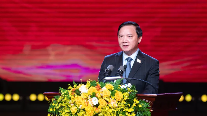 Phó Chủ tịch Quốc hội Nguyễn Khắc Định, Trưởng Ban Chỉ đạo Giải Diên Hồng phát động Giải Diên Hồng lần thứ 4. Ảnh: QUANG PHÚC