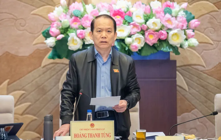Chủ nhiệm Ủy ban Pháp luật Hoàng Thanh Tùng kết luận phiên họp