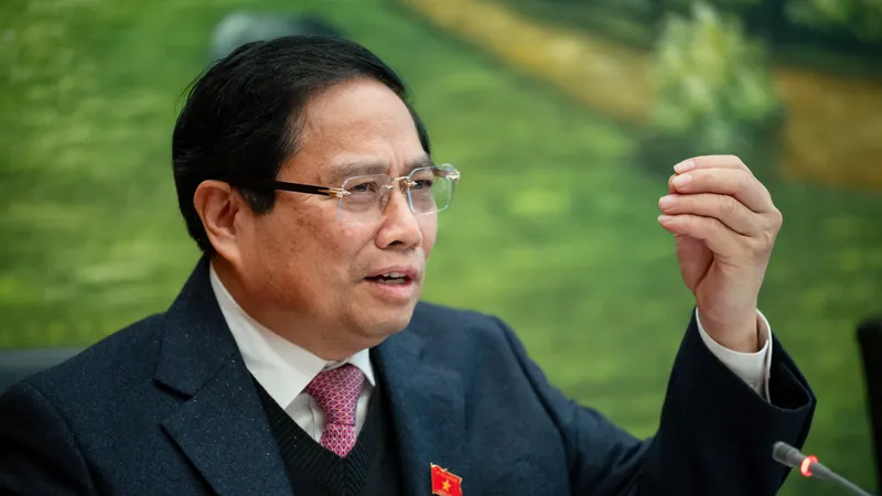 Thủ tướng Chính phủ Phạm Minh Chính phát biểu tại phiên họp tổ. Ảnh: QUANG PHÚC