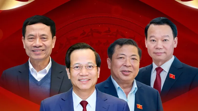 Bốn Bộ trưởng vừa được Quốc hội phê chuẩn bổ nhiệm giữ cương vị đứng đầu các đơn vị mới thành lập sau sắp xếp