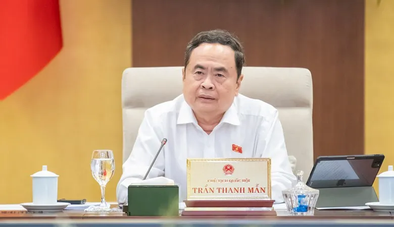 Chủ tịch Quốc hội Trần Thanh Mẫn phát biểu tại phiên họp