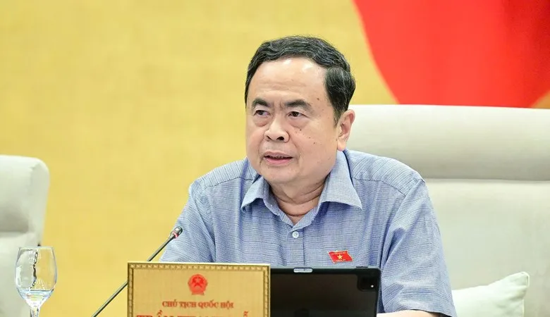 Chủ tịch Quốc hội Trần Thanh Mẫn phát biểu tại phiên họp UBTVQH chiều 5-6