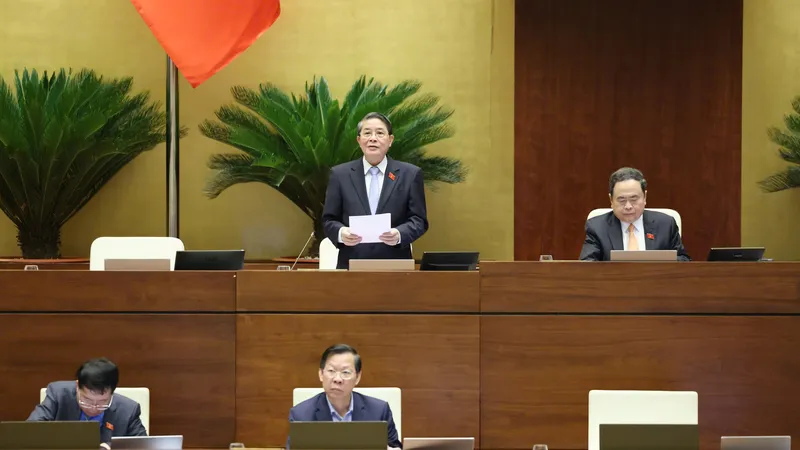 Phó Chủ tịch Quốc hội Nguyễn Đức Hải điều hành phiên họp toàn thể sáng 14-6. Ảnh: QUANG PHÚC