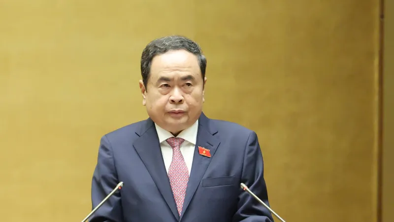 Chủ tịch Quốc hội Trần Thanh Mẫn phát biểu mở đầu phiên chất vấn. Ảnh: QUANG PHÚC