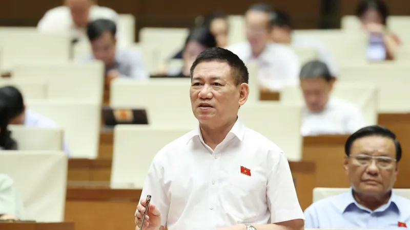 Phó Thủ tướng Chính phủ Hồ Đức Phớc phát biểu tại nghị trường, chiều 19-6. Ảnh: QUANG PHÚC
