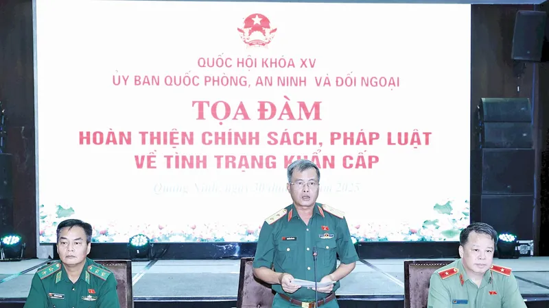 Phó Chủ nhiệm Ủy ban Quốc phòng, An ninh và Đối ngoại Nguyễn Hải Hưng phát biểu