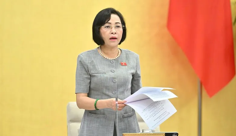 Phó Chủ tịch Quốc hội Nguyễn Thị Thanh điều hành phiên họp