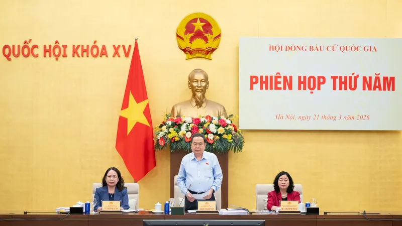 Chủ tịch Quốc hội, Chủ tịch Hội đồng Bầu cử quốc gia Trần Thanh Mẫn chủ trì phiên họp