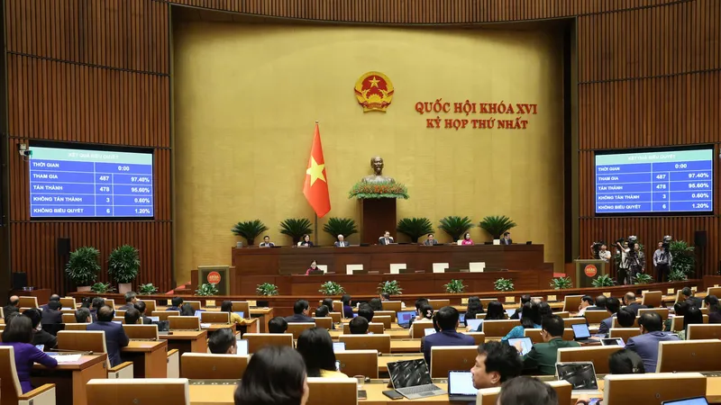 Quốc hội thông qua Nghị quyết về việc thành lập thành phố Đồng Nai. Ảnh: QUANG PHÚC