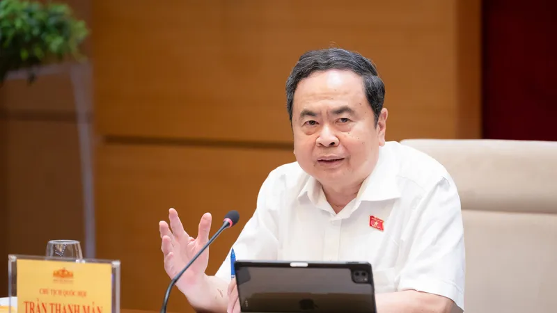 Chủ tịch Quốc hội Trần Thanh Mẫn. Ảnh: CẨM HÀ 