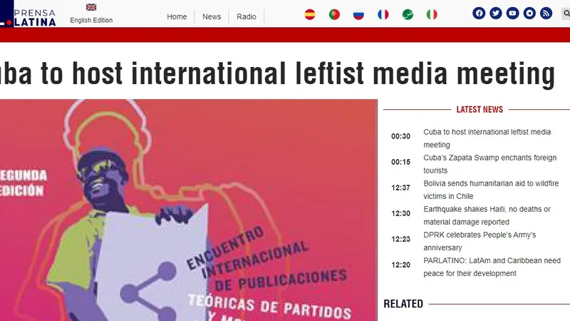 Hãng thông tấn Prensa Latina đăng tải thông tin về cuộc gặp