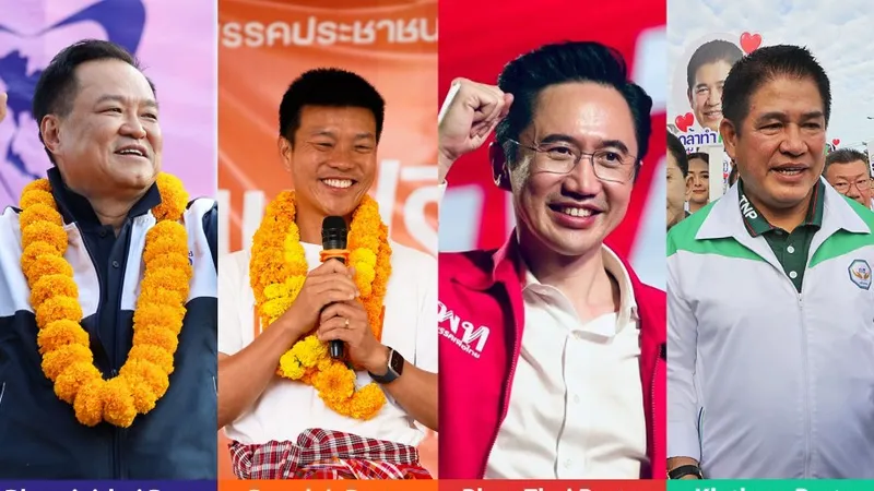 Kết quả sơ bộ cuộc tổng tuyển cử Thái Lan. Ảnh: BANGKOK POST