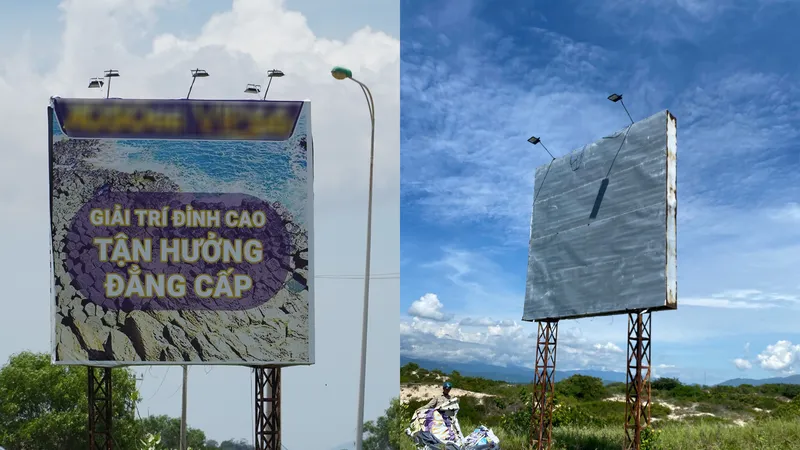 Khánh Hòa: Bảng quảng cáo cá cược đã được dỡ sau khi Báo SGGP phản ánh