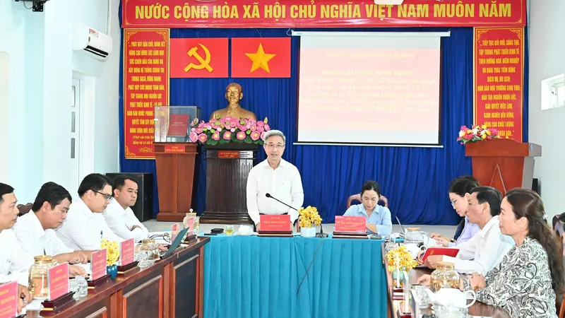 Khảo sát vận hành mô hình chính quyền địa phương 2 cấp tại xã đảo Thạnh An 