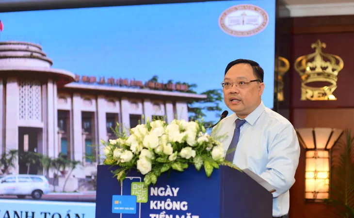Ông Phạm Anh Tuấn, Vụ trưởng Vụ Thanh toán NHNN phát biểu