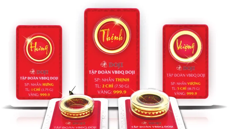 Giá vàng nhẫn 9999 tăng sát đỉnh, vàng SJC vẫn đứng yên 