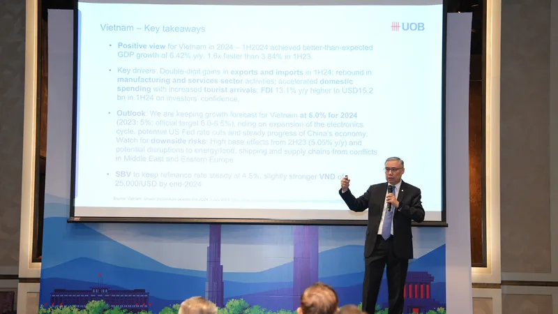 Ông Suan Teck Kin, Giám đốc Khối Nghiên cứu thị trường và Kinh tế toàn cầu Tập đoàn UOB tại buổi công bố