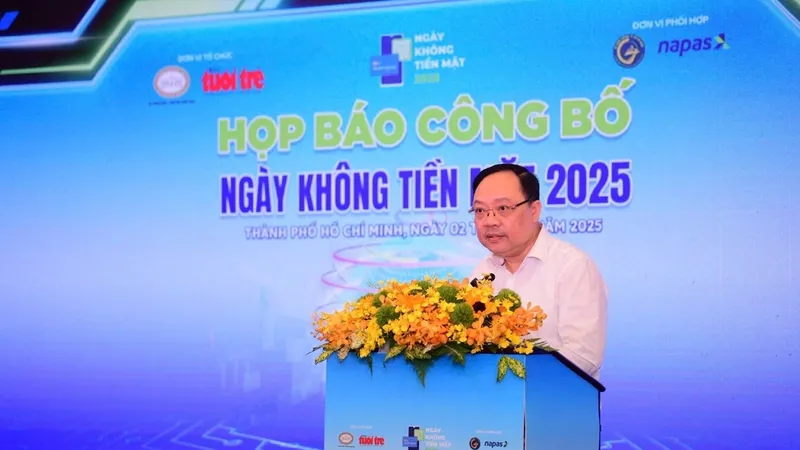 Ông Phạm Anh Tuấn, Vụ trưởng Vụ Thanh toán (NHNN) tại buổi họp báo