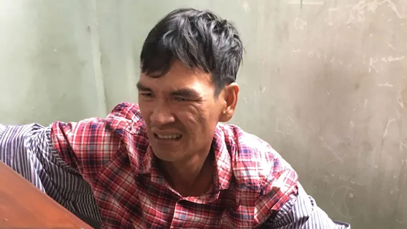Đối tượng Thảo tại cơ quan Công an. Ảnh : CHÍ THẠCH