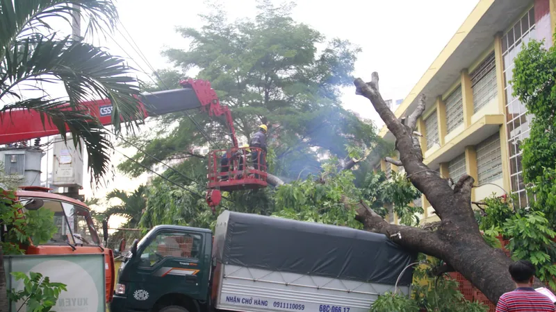 Hiện trường vụ việc. Ảnh: ĐAN NGUYÊN