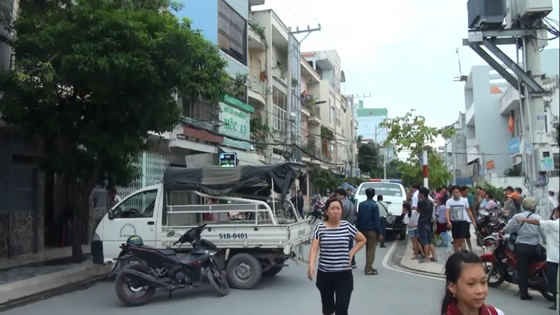 Hiện trường vụ cháy được phong tỏa
